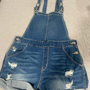 Levi Jean shorts overalls